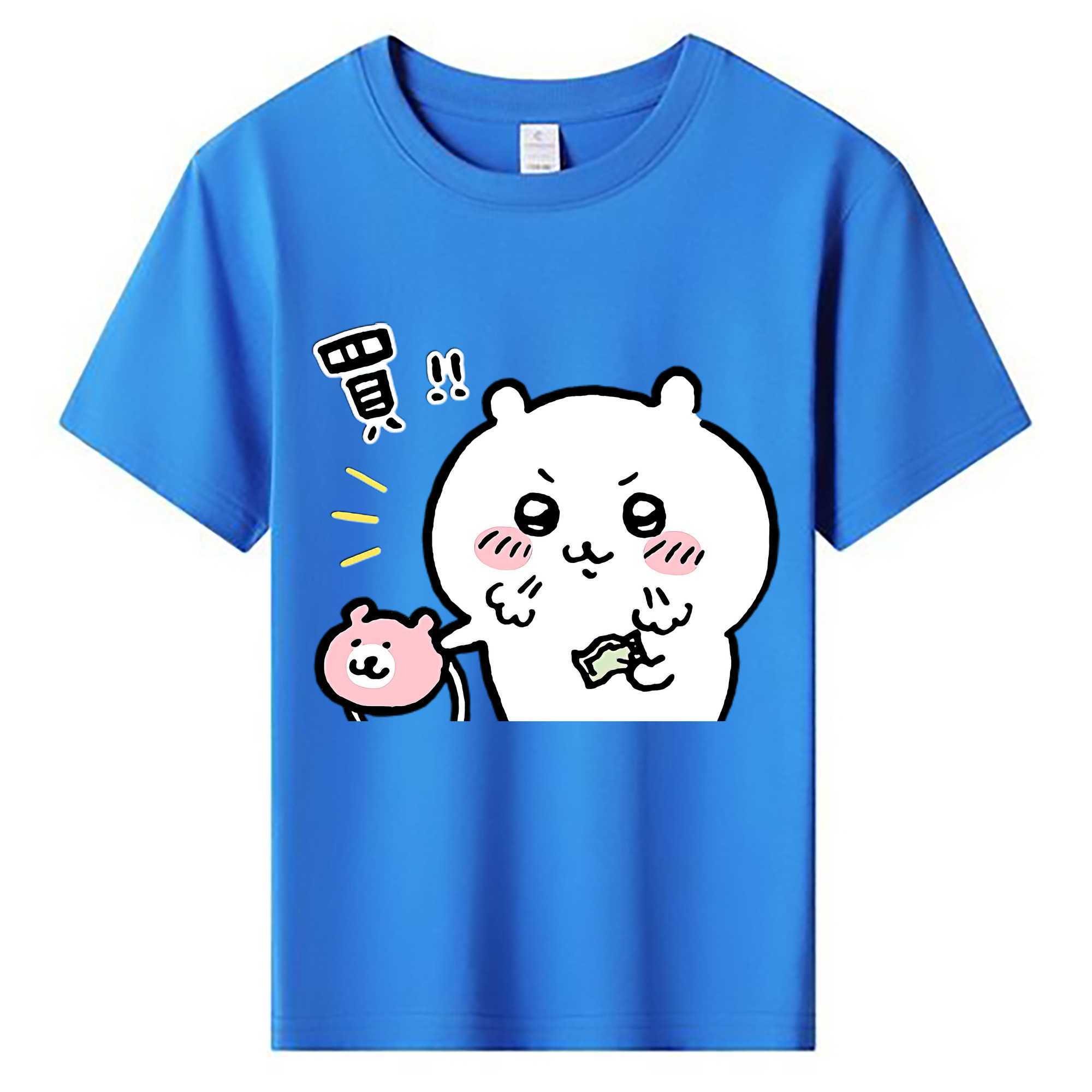 （画像用） ちいかわ ちいかわ Chii-kawa chiikawa 綿100％キッズTシャツ（フロントプリント）